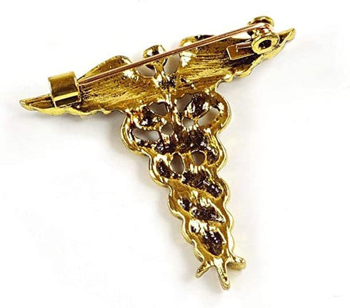 Enamel Medical Symbol Caduceus Brooch Pins For Doctor Nurse Gift Brooches...