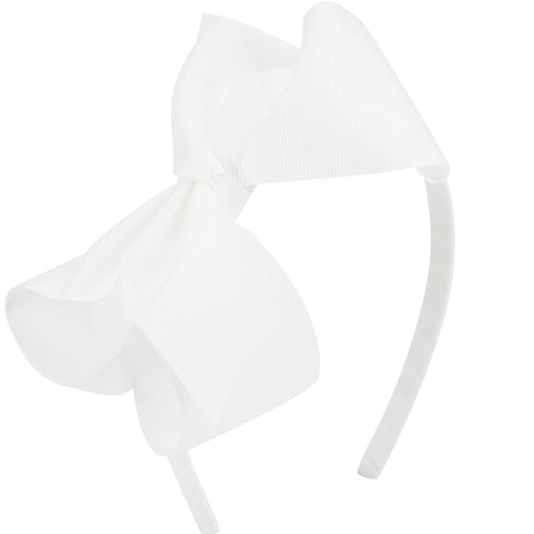 MEEDEE Fashion Cute White Bow Headband for Girls Toddlers 3 Year Old, Little Girl Grosgrain Headband for Casual Wear Party Dress Decoration...
