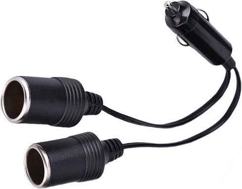 Dual Double Socket 12v Car Cigarette Lighter Adapter Car Cigarette Lighter Splitter 13×9×5 12v 24v Car Charger Plug Male to 2-Way Female Cigarette...