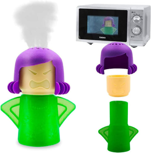 Abnaok Angry Mom Microwave Cleaner and Chilly Mama Fridge Deodoriser 2PCS Easily Clean in Minutes for Home or Office with English Manual...
