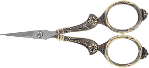 Scissors,Mini Vintage Stainless Steel Sewing Scissors Classical Cutting Embroidery Crafts Tool(Figure 8 cut bronze)...