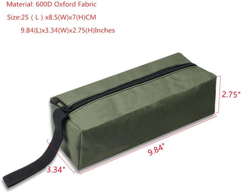 Small Tool Bag, Canvas Zippered Pouches, Versatile Hand Tool Pouch Tote Bag, Heavy Duty Waterproof Tool Zipper Organizer Case Storage Bag, Tools G...