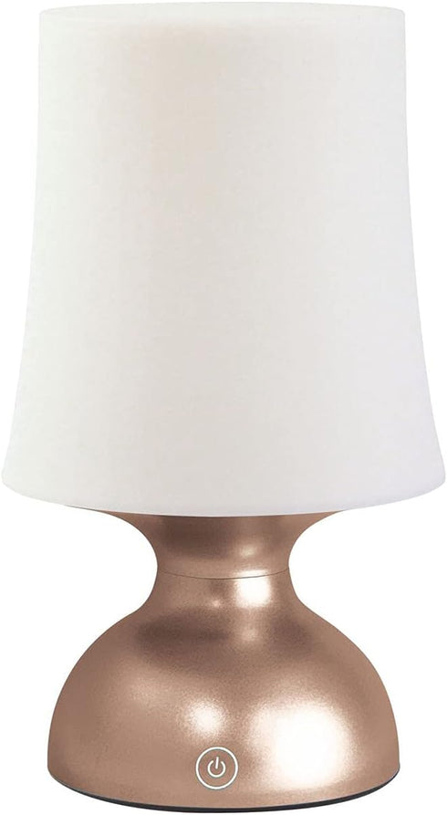 LED Gold and White Lamp,Battery Powered Night Light, Cordless Night Light, 100% Electrical Safety at Home, Minimalist Table Lamp, Decorative Gold ...