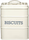 Living Nostalgia Biscuit tin 14,5x19cm, Metal, Antique Cream, 14.5 x 19 cm...
