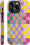 SEized Case Compatible with for iPhone 13 Pro,Happy Colorful Checkerboard Phone Case for Girl Women Boy Men,Durable Protection Case for iPhone 13 ...