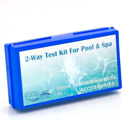 WWD POOL Swimming Pool Spa Water Chemical Test Kit for Chlorine and Ph Test (2 Way Test Kit)...