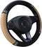 Bling Leather Steering Wheel Cover,15 Inch Soft Leather Car Wheel Cover with Colorful Crystal Diamond,Universal Non-Slip Auto Elastic Steering Whe...