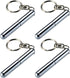 4Pcs Silver Retractable mini pen made of stainless steel Metal Tool Pen Retractable pocket pen keychain Dad gadgets, birthday, Christmas for Stude...