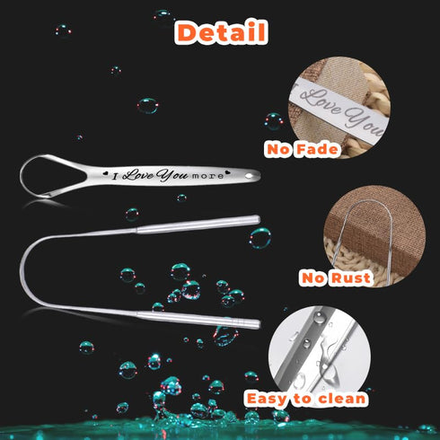 Oral Care Gift for Husband Wife Birthday Christmas Gifts for Boyfriend Girlfriend Tongue Scraper for Adults Son Daughter Gifts for Wife Husband We...