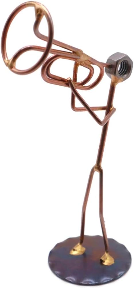 Mellophone Collectible Handmade Metal Art Figurine, Desk Accessories, Trophy, Boss Gift, Office Décor, Business Professional, Musical Instrument...