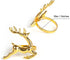 6Pcs Deer Napkin Rings Gold Napkin Rings Elk Chic Napkin Ring Holder for Christmas, Thanksgiving, Holiday Family Gatherings, Dinner Parties, Easte...