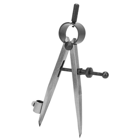 Wing Divider, Adjustable&Lockable Precision Spring Divider Caliper Compass with Pen Holder Craft Rotating Tool for Metal Workpiece Processing, Mec...
