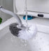 2Pcs Curved Toilet Bowl Brush Without Holder for Bathroom Deep Cleaning, Toilet Brush Durable Under The Rim Household Cleaning Brushes (Gray+White...