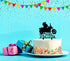 Motorcycle Cake Topper, Black Acrylic Bride & Groom, Funny Mr & Mrs, Wedding/Engagement/Bridal Shower Party Decor...