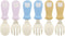 6Pcs Toddler Utensils - Stainless Steel Forks & Spoons with Silicone Handles, Easy-Grip, Gentle on Gums, Dishwasher Safe...