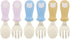 6Pcs Toddler Utensils - Stainless Steel Forks & Spoons with Silicone Handles, Easy-Grip, Gentle on Gums, Dishwasher Safe...