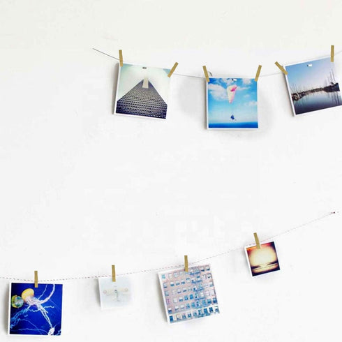 Mini Gold Clothespins - 50pcs Small Natural Wood Clothes Pin with Jute Twine for Photos Display,Gift Wrapping, Hanging Pictures Paper, Clothes Pin...