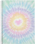Gotcha Covered Notebooks Softcover Love To Tie Dye 8.5" x 11" Trendy Spiral Notebook/Journal, 120 Wide Ruled Pages, Durable Gloss Laminated Cover,...
