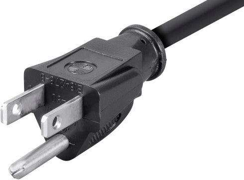 Monoprice 6ft 14AWG Right Angle Power Cord Cable w/ 3 Conductor PC Power Connector Socket (C13/5-15P) - Black...