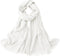 Cotton White Shawl for Women, Comfortable Soft Lightweight Spring Scarves Summer Scarf Wraps Linen Gauze, 77 * 40in Breathable Multifunctional Hea...
