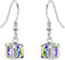 Austrian Crystal Cube Drop Dangle Earrings for Women Fashion 14K Gold Plated Hypoallergenic Jewelry...