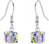 Austrian Crystal Cube Drop Dangle Earrings for Women Fashion 14K Gold Plated Hypoallergenic Jewelry...