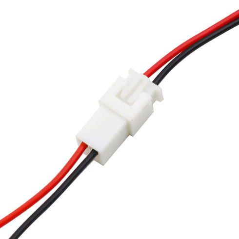 JST XH2.54 2Pin Micro Female and Male Connection Plug with Red Black Terminal Connector Wire Cable 200mm - (10 Pairs)...