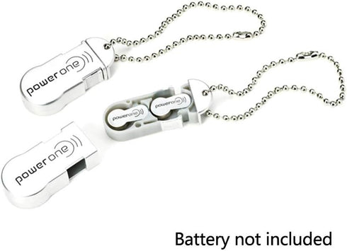 Hearing Aid Battery Case Small - Plastic Button Cell Holder Storage Caddy with Key Chain (for P13/P312/P10)...