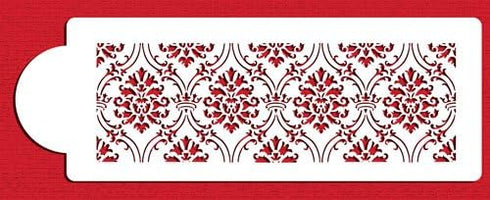 Designer Stencils Royal Damask Cake foodgrade stencil, 3.5 X 12.25...