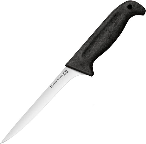 Cold Steel 6" Filet German 4116 Stainless Steel Fixed Blade Straight Narrow Back Full-Tang Game & Fish Processing Cutting Filleting Boning Knife w...