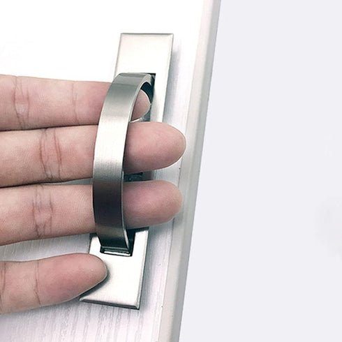 2 Pcs Invisible Cabinet Pull Handle Rotating Hidden Drawer Handle Hardware for Tatami, Door, Dresser, Cupboard, Wardrobe...