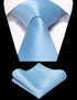 RBOCOTT Solid Color Tie and Pocket Square Set for Men...