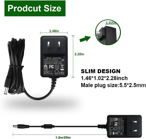 5V Baby Swing Replacement AC Adapter Power Cord Compatible for Graco Swing, Simple Swing, Glider LX, Glider Elite, Glider Petite LX, Sweetpeace, S...