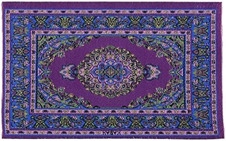 4 Pieces Mini Floor Blanket Dollhouse Blankets Doll House Furniture Decor 1:12 Dollhouse Miniature Doll Furniture Blanket Turkish Carpets Rugs 4Pc...