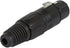 Monoprice 5-Pin Female DMX Connector - Black, Anodized Aluminum With A Plastic Cap, Rubber Strain Relief Boot, and Lock Release Button...