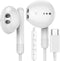 USB C Headphone, USB Type C Wired in-Ear HiFi Digital Earphones with Mic Stereo Bass Noise Canceling Earbuds Compatible with iPhone 15/15Pro, Gala...
