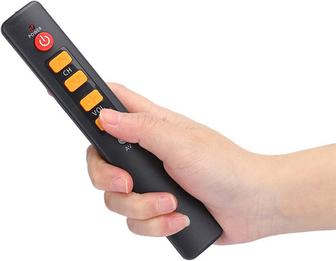 Learning Remote Control with Big Buttons, 6 Keys Universal Remote Control Smart Controller for TV STB DVD HiFi VCR(Orange)...