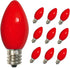 25PK C7 Christmas LED Replacement Bulbs,C7 Ceramic Red LED Bulb,0.6W E12 Base Bulbs for Patio Home Outdoor&Indoor Christmas Decor...