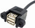 ANRANK 50cm Dual USB 2.0 Type A Female to Motherboard 9Pin Header Cable Adapter with Screw Panel for Computer, Tablet, Printer, Barcode Scanner, C...