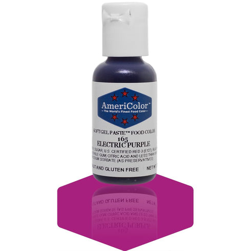 AmeriColor, Electric Purple, 0.75 Ounce Bottle, Soft Gel Paste Food Color...