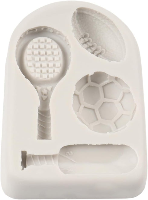 Football Silicone Mold Rugby Fondant Molds for Cake Decoration Cupcake Topper Chocolate Candy Polymer Clay Gum Paste...