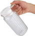 Fdit Acrylic Transparent Juice Bottle Striped Water Ice Cold Juice Jug with Lid great for Homemade Juice & Cold Tea or for Milk Bottles Reusable D...