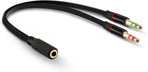 D & K Exclusives Headphone Splitter for Computer 3.5mm Female to 2 Dual 3.5mm Male Mic Audio Y Splitter Cable Smartphone Headset to PC Adapter...