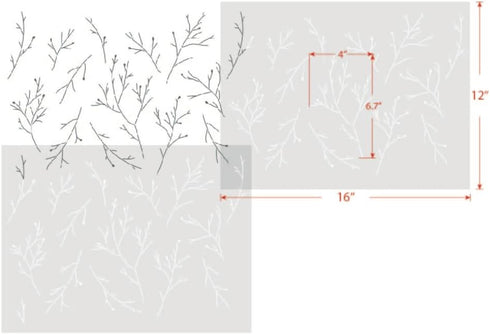 GSS Designs Reusable Tree Twigs Stencils 12x16Inch Tree Branch Wall Stencils Large Repeated Pattern Stencils for Painting on Walls Wood Furniture ...