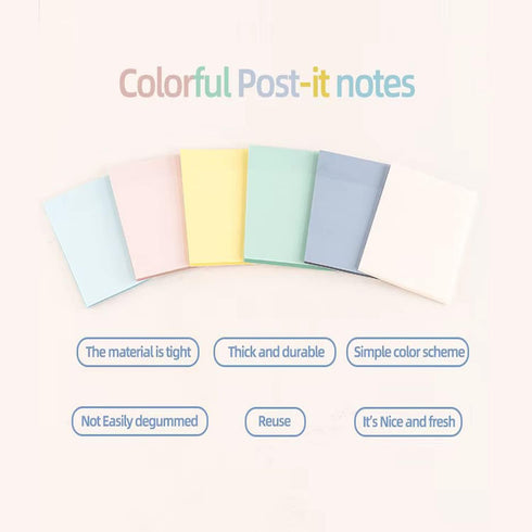 900 Sheets Transparent Sticky Notes, 3.74 x 2.75 in Waterproof Translucent Sticky Notes Pad Colorful See Through Memo Message Reminder with Self A...