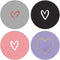 4 Pack/Foldable Finger Cell Phone Stand, Grip Holder for Smartphone - White Rose Gold Heart Purple Black Pink...