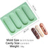 2 Pcs Eclair Mold Silicone Hot Dog Bun Molds Granola Bar Mold Nonstick & Heat proof Baking Pan Bread Mold for Homemade Hotdog Bun Rolls...