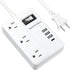 2 Prong Power Strip with USB-C, ROOTOMA 2 Prong to 3 Prong Outlet Adapter, 1080J 2 Prong Surge Protected with 3 Outlet & 4 USB, 3 Prong Adapter 4f...