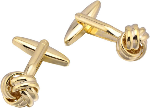 Lady Men's Cuff Links for French Gold Knot Tuxedo Shirt Stainless Brass Metal Shirt Buttons Cufflinks Anniversary In Gift Box...