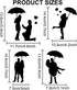 Couple Holding Umbrella Stencils 11.8×11.8inch Couple Love Drawing Painting Templates with Paint Brush Romantic Love Template for Wood Window Furn...